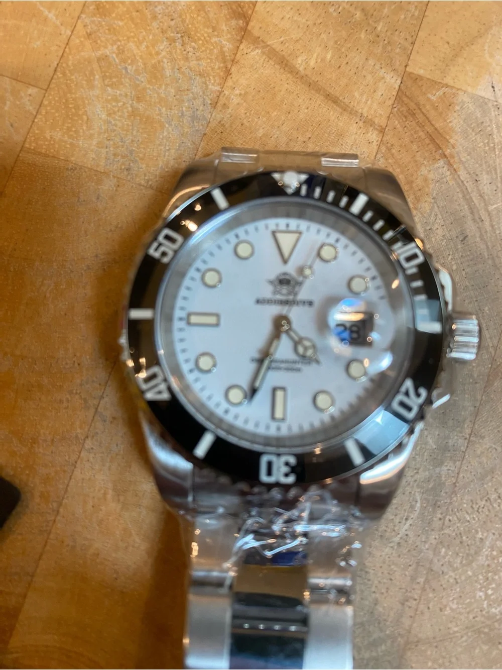 New ADDIESDIVE Stainless Steel Dive Watch - White Dial, Black Bezel
